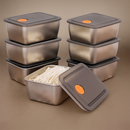 Kit de 16 Recipientes de Acero Inoxidable Línea Premium con Tapa Antifugas Resistente al Congelador y a Altas Temperaturas