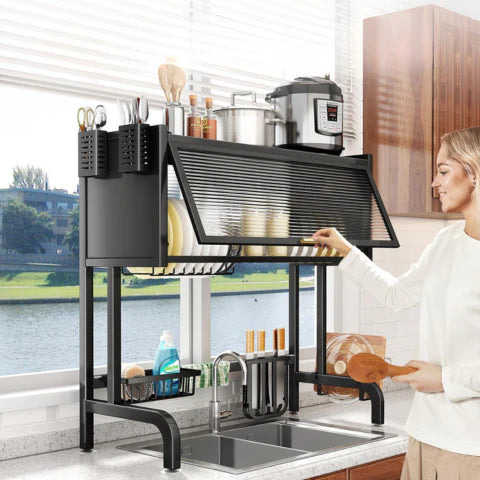 Organizador de Cocina Multifuncional en Acero Inoxidable + REGALO: Kit de Utensilios