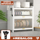 Escurridor Multifuncional Completo de Acero Inoxidable y Tapas de Vidrio +REGALO: Kit de Utensilios de Cocina