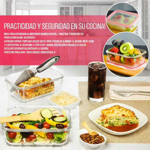 Kit con 15 Frascos Herméticos de Vidrio + 10 Vasos de Vidrio Aruba [¡ÚLTIMAS UNIDADES EN STOCK!]