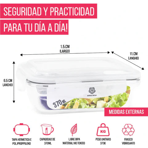 Kit con 15 Frascos Herméticos de Vidrio + 10 Vasos de Vidrio Aruba [¡ÚLTIMAS UNIDADES EN STOCK!]